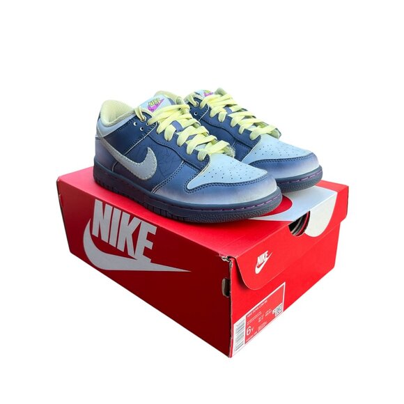 Nike Dunk Low Halloween "I Am Fearless" 6Y 🎃⚡ Blue Tint FQ8354-491 - Picture 3 of 7
